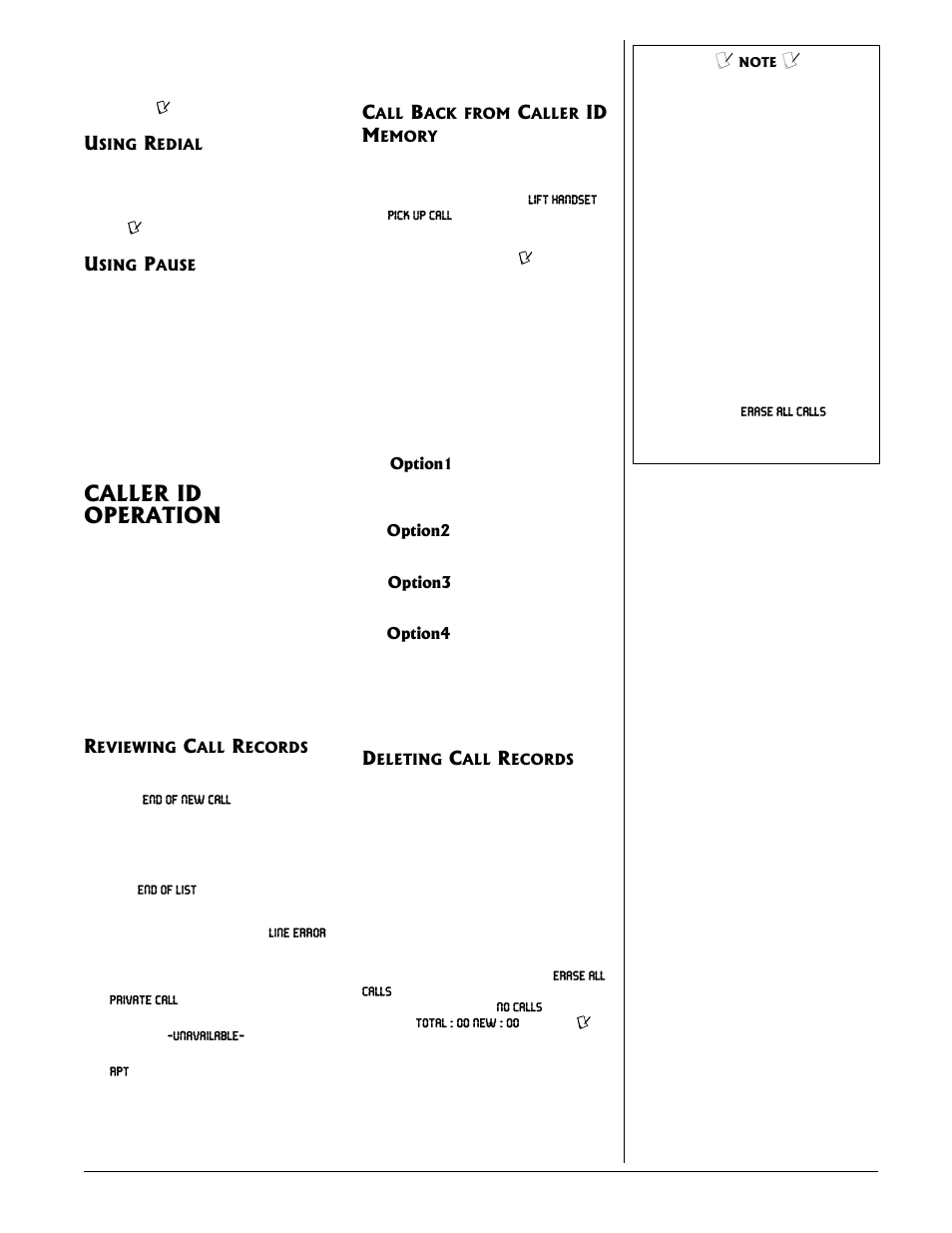 Caller id operation, Id m | Radio Shack 43-3910 User Manual | Page 3 / 4
