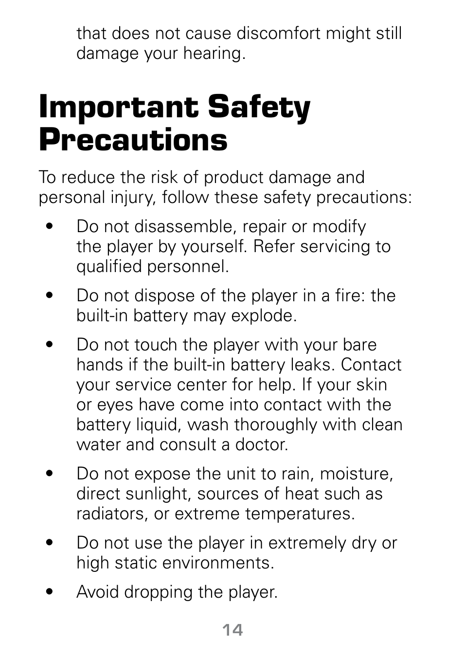 Important safety precautions | Radio Shack Gigaware 42-541 User Manual | Page 14 / 18