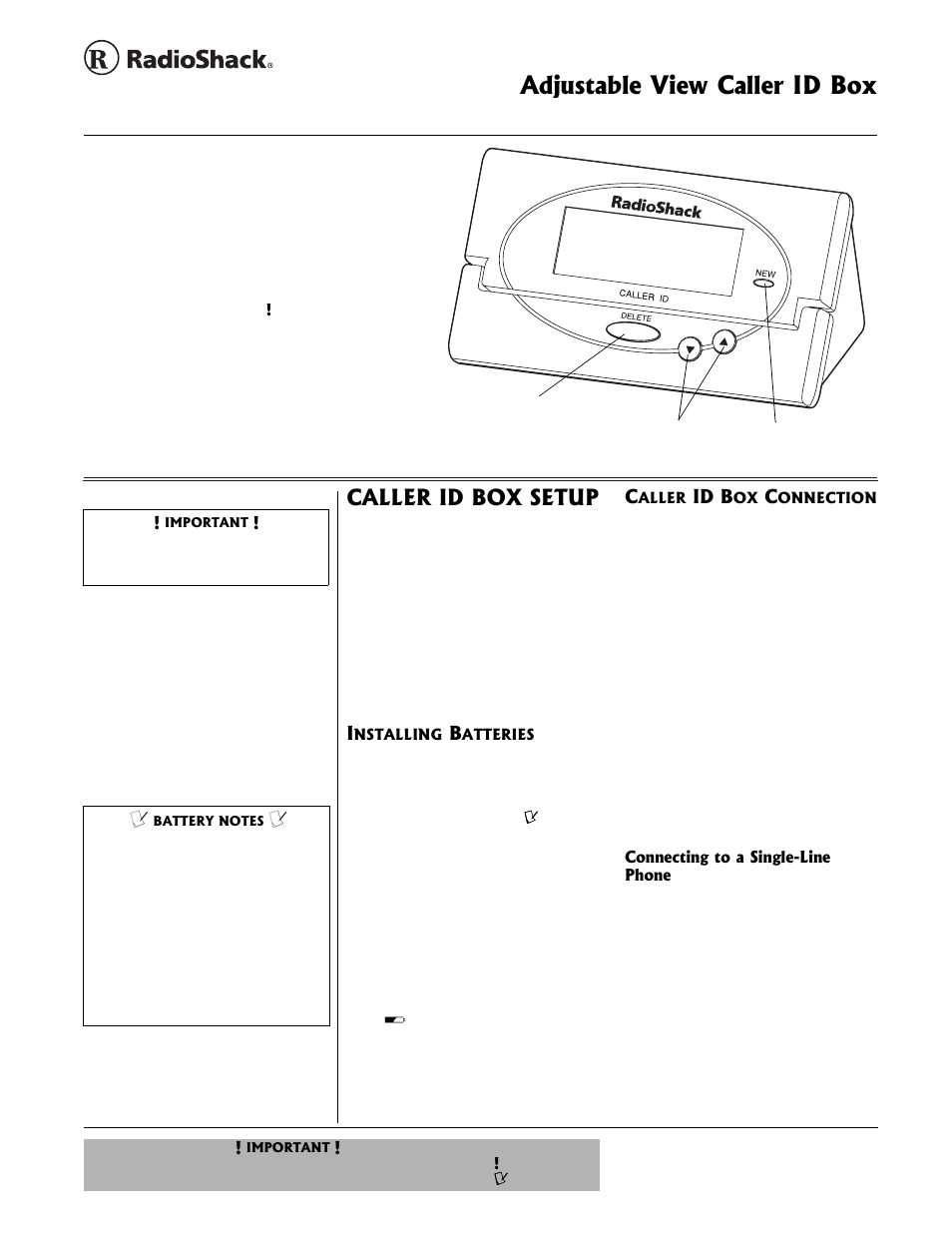 Radio Shack 43-3902 User Manual | 4 pages