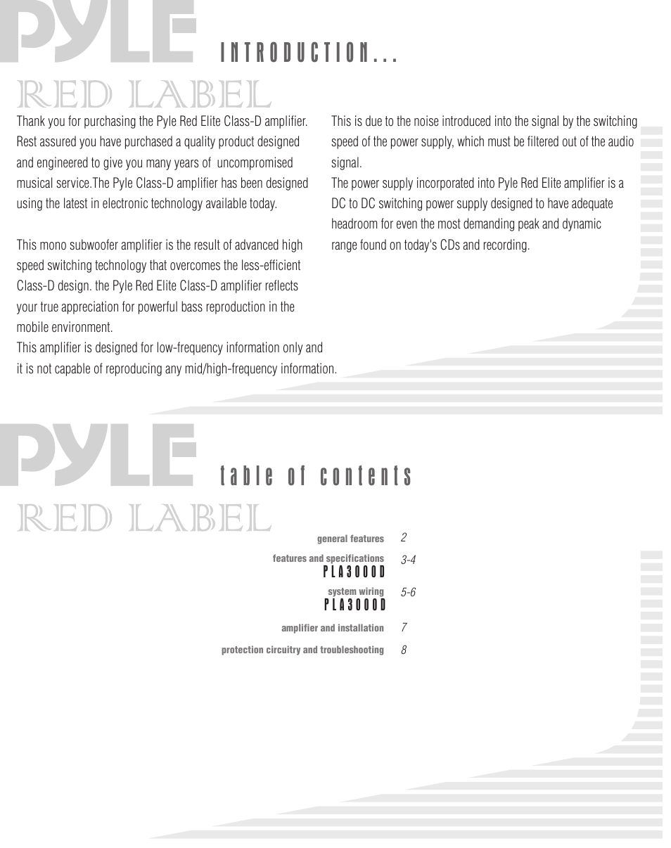 P l a 3 0 0 0 d | Radio Shack PLA3000D User Manual | Page 2 / 6