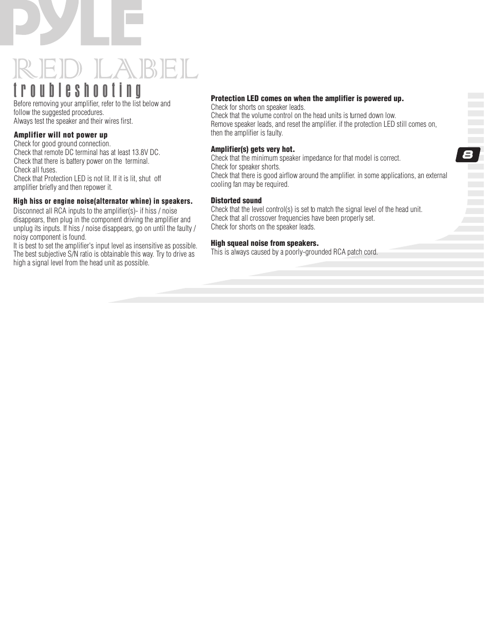Radio Shack PLA3000D User Manual | Page 6 / 6