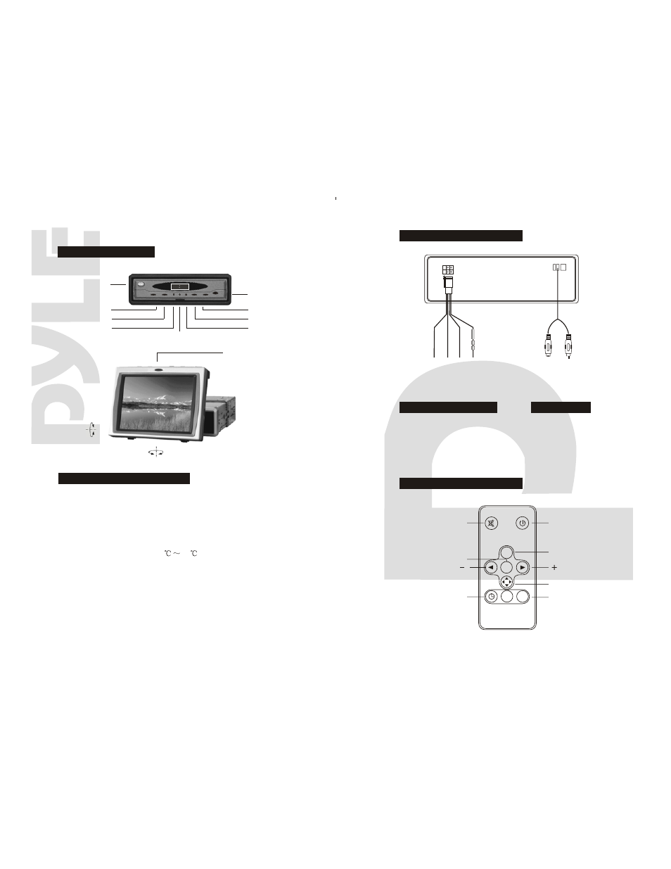 Control panel performance parameter, Remote control power cord, Method of wiri ng | Radio Shack PLVIN65 User Manual | Page 2 / 2