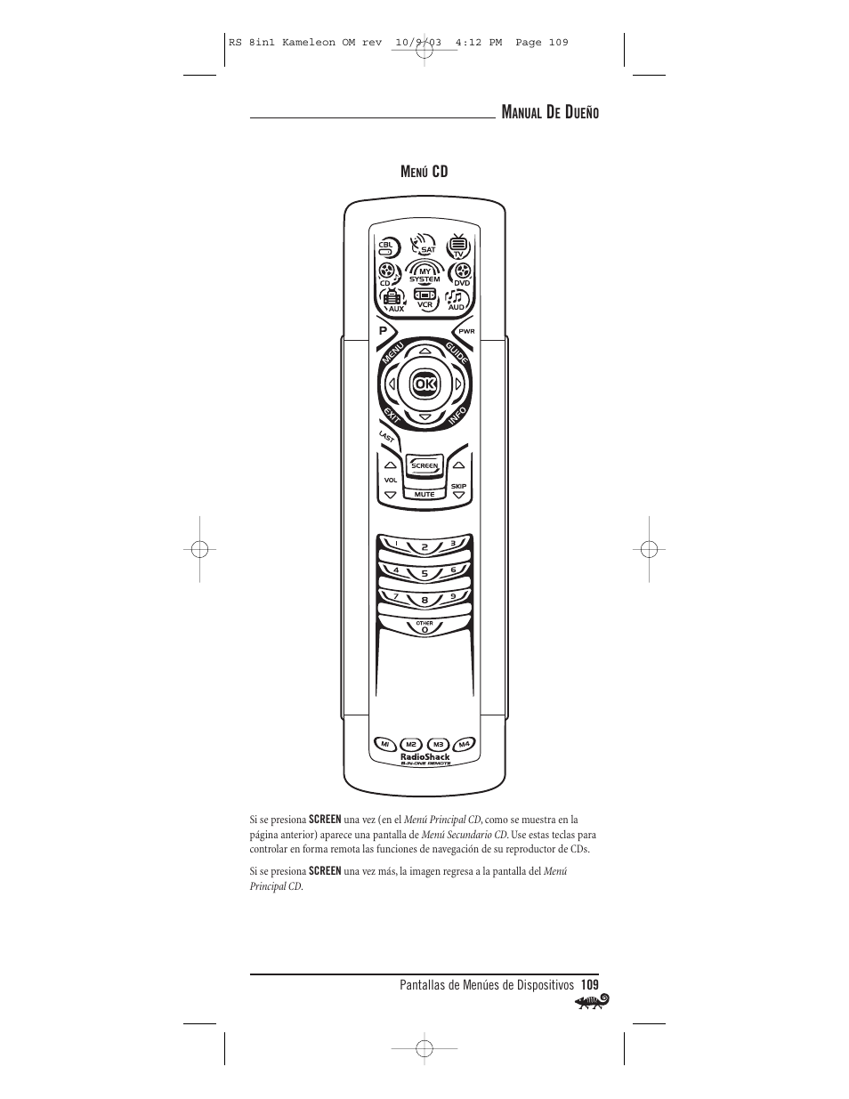 Radio Shack Univer 15-2138 User Manual | Page 109 / 132