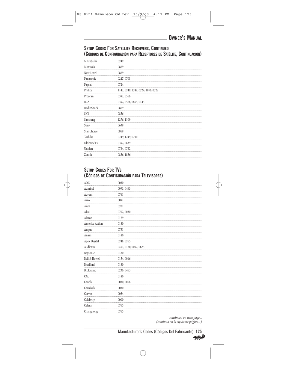 Radio Shack Univer 15-2138 User Manual | Page 125 / 132