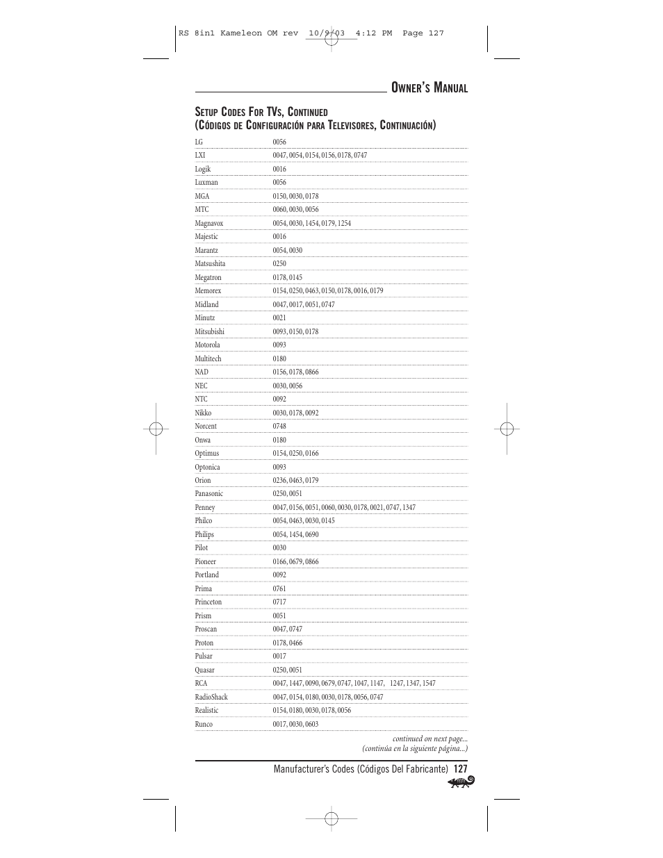 Radio Shack Univer 15-2138 User Manual | Page 127 / 132