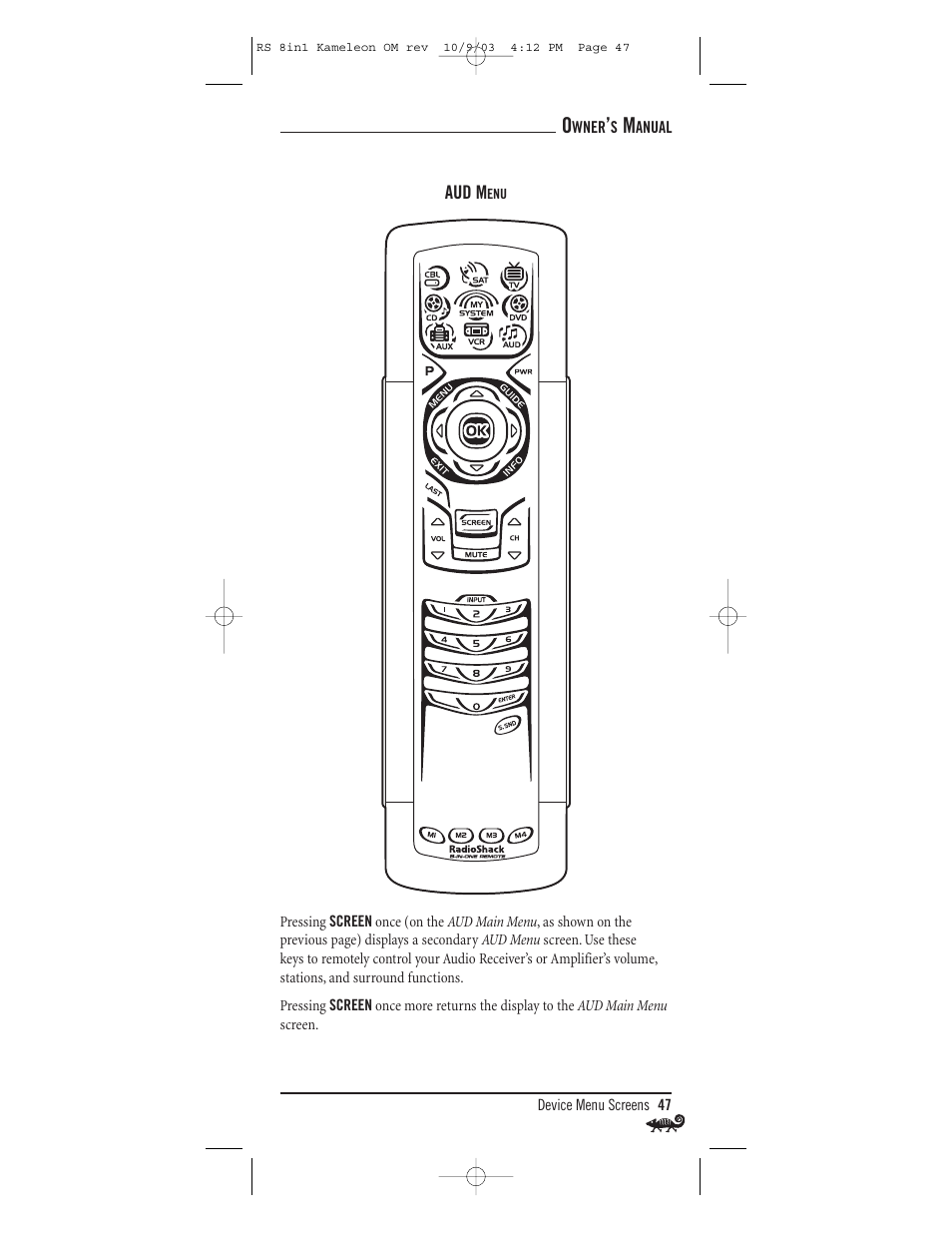 Radio Shack Univer 15-2138 User Manual | Page 47 / 132