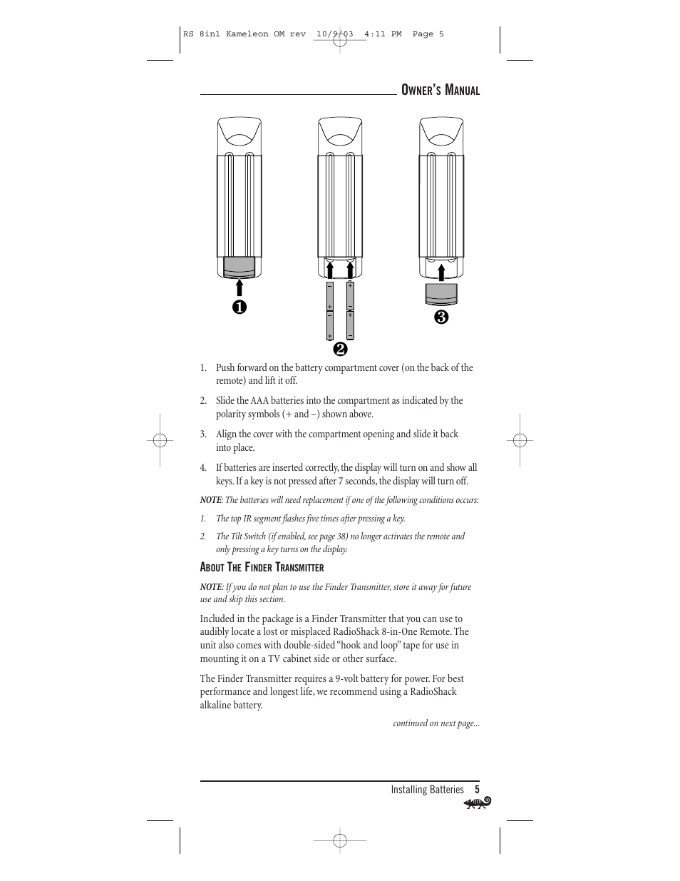 Radio Shack Univer 15-2138 User Manual | Page 5 / 132