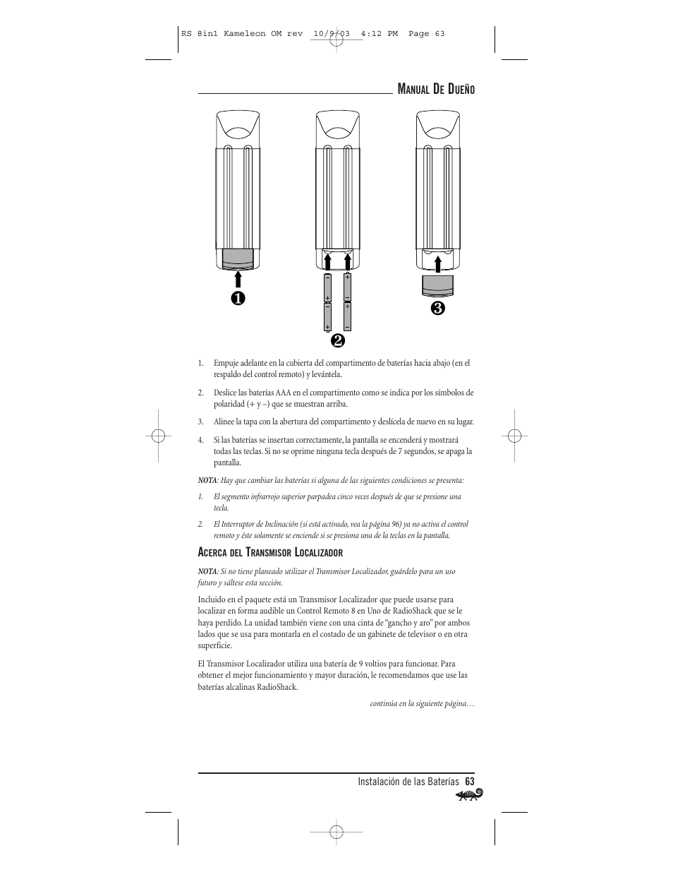 Radio Shack Univer 15-2138 User Manual | Page 63 / 132