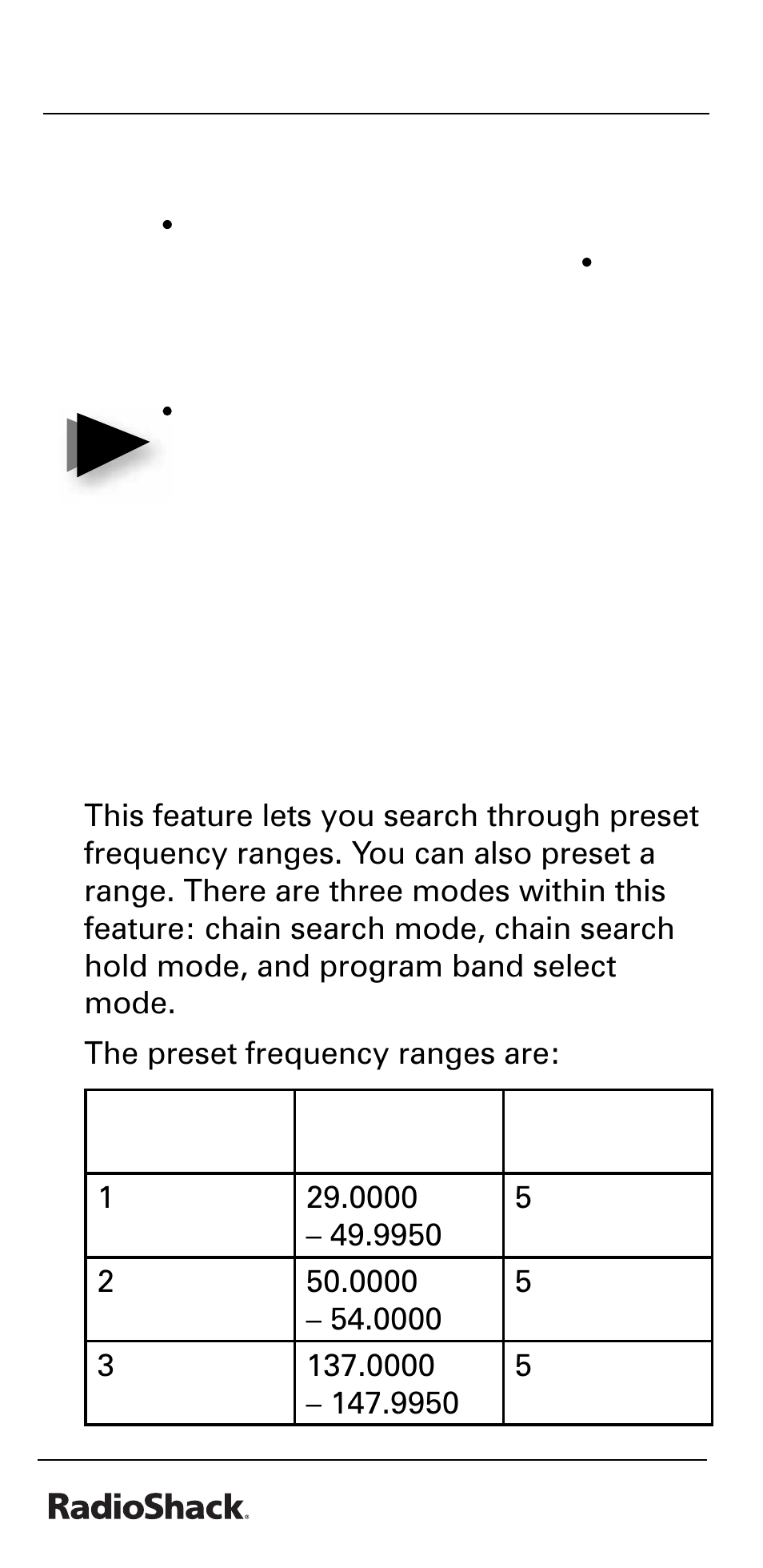 Beyond the basics, Chain search | Radio Shack PRO-528 User Manual | Page 24 / 92