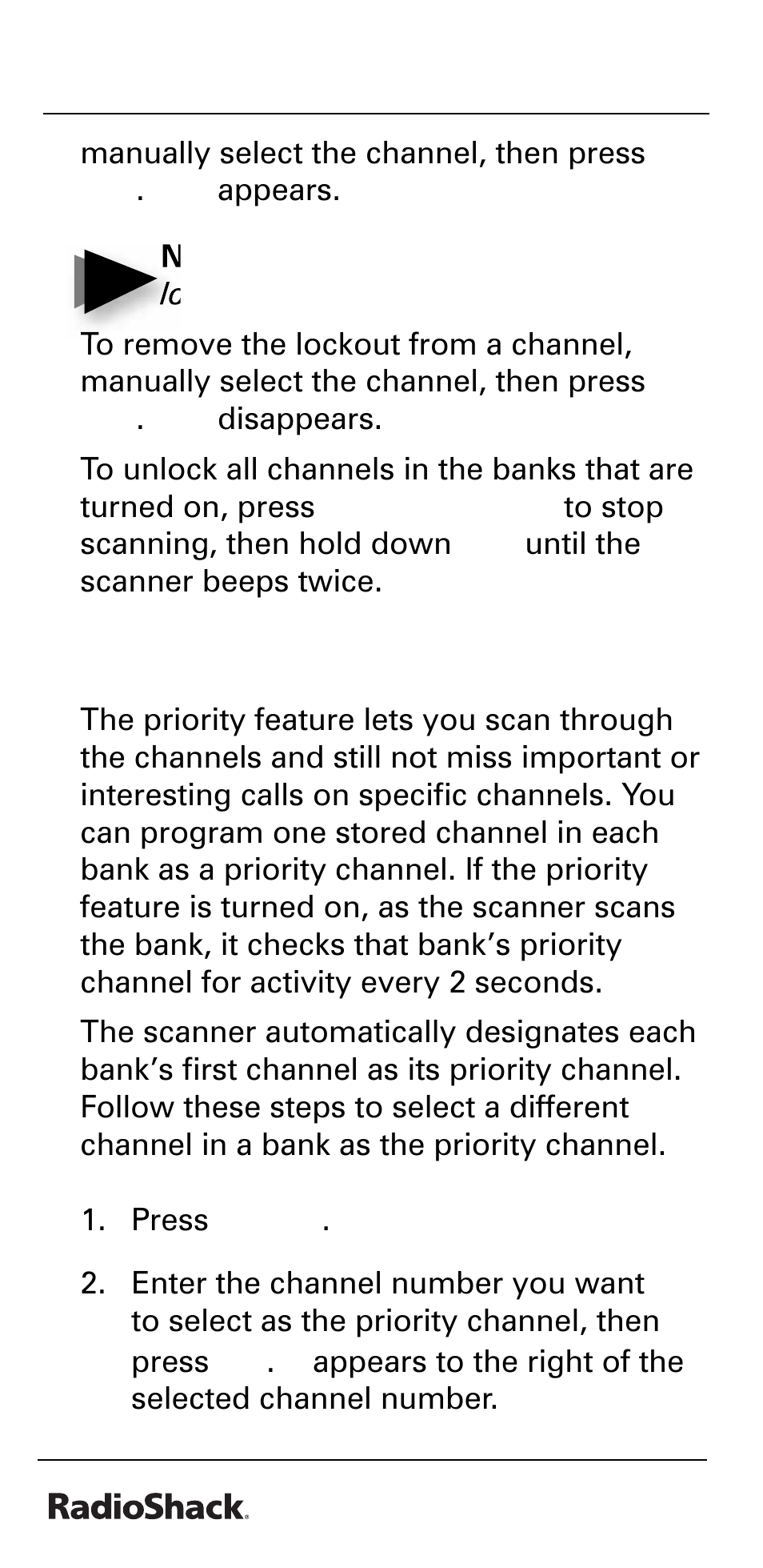 Beyond the basics, Priority | Radio Shack PRO-528 User Manual | Page 34 / 92