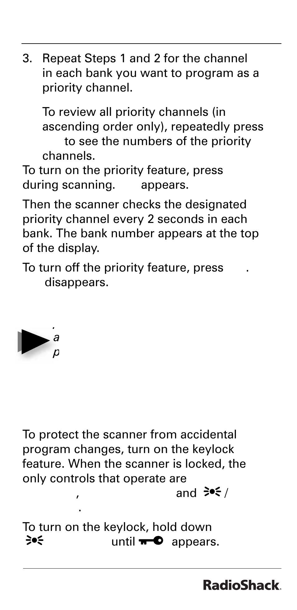 Beyond the basics, Using the keylock | Radio Shack PRO-528 User Manual | Page 35 / 92