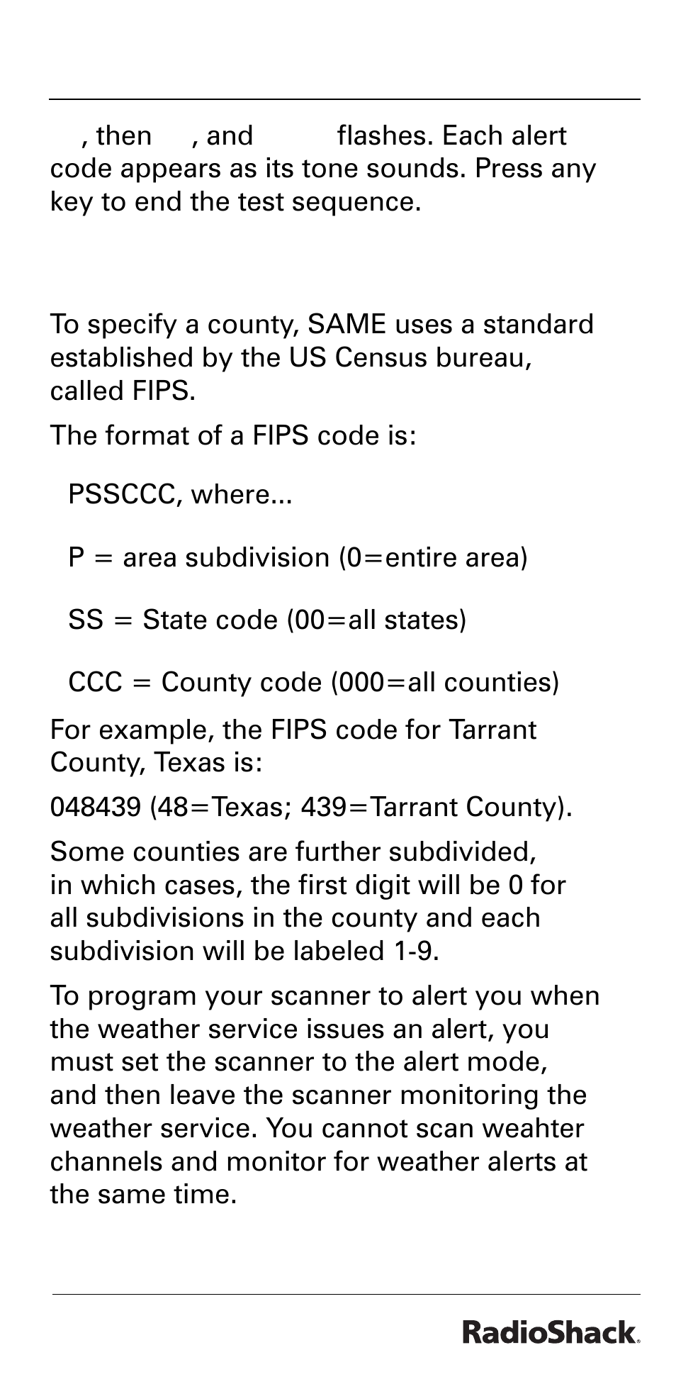 Beyond the basics, Programming a fips code | Radio Shack PRO-528 User Manual | Page 43 / 92