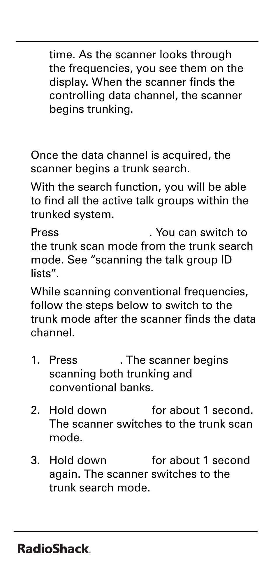 Beyond the basics, Searching a trunked bank | Radio Shack PRO-528 User Manual | Page 56 / 92