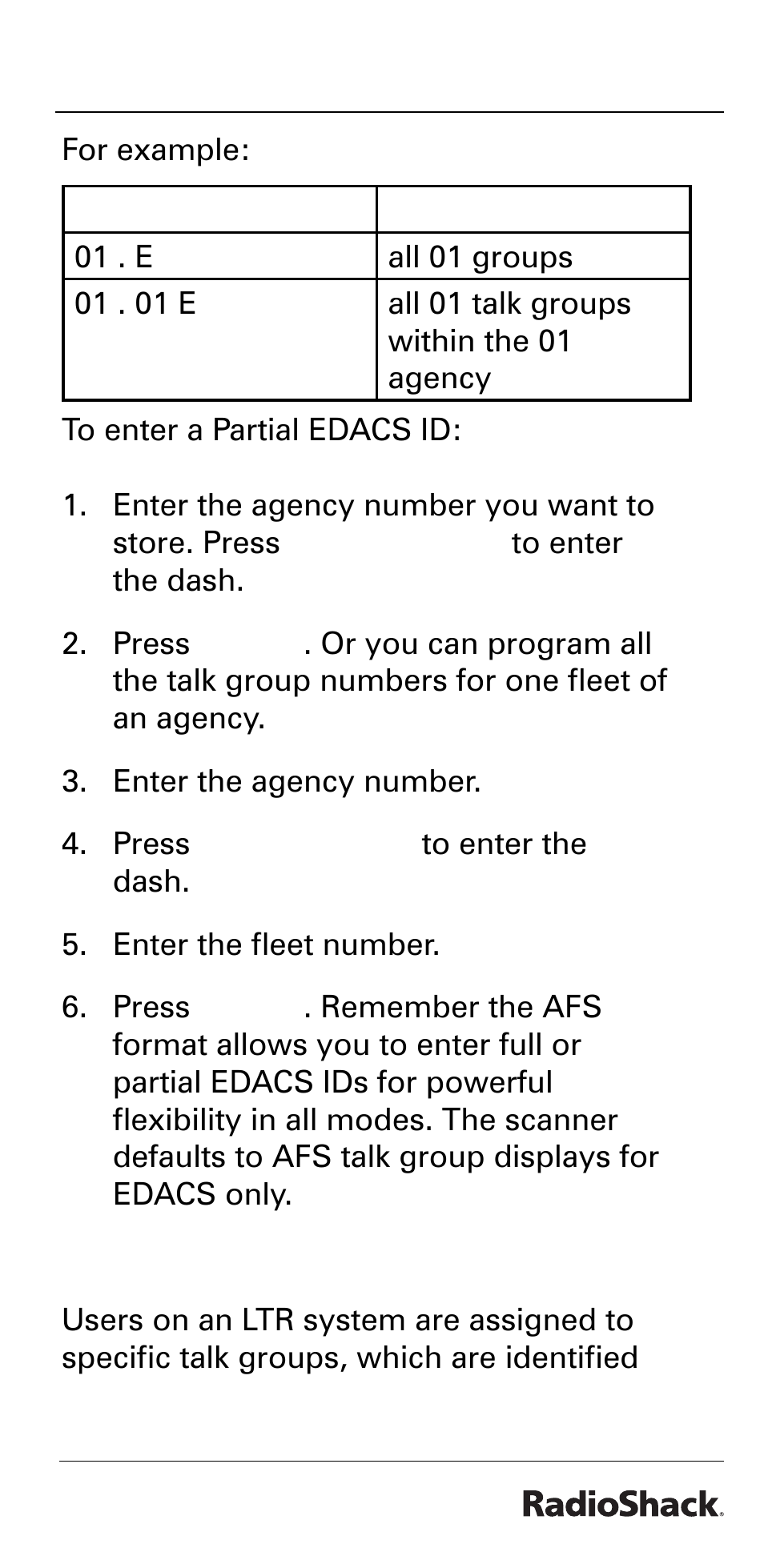 Beyond the basics, Ltr talk groups | Radio Shack PRO-528 User Manual | Page 67 / 92