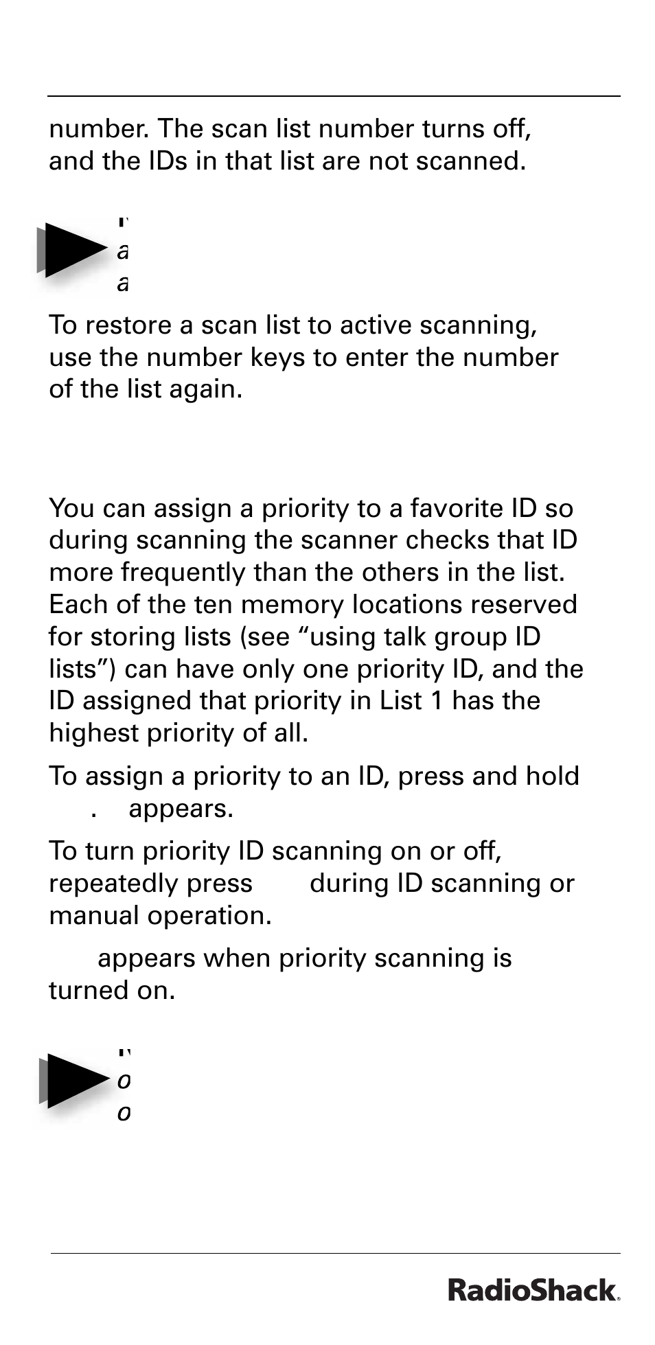 Beyond the basics, Priority talk group id scanning | Radio Shack PRO-528 User Manual | Page 69 / 92