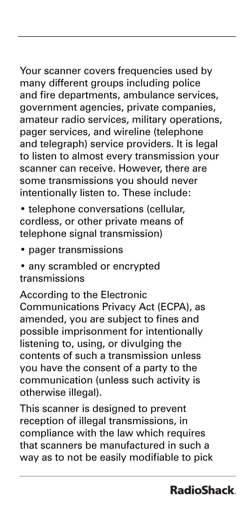 Radio Shack PRO-528 User Manual | Page 85 / 92