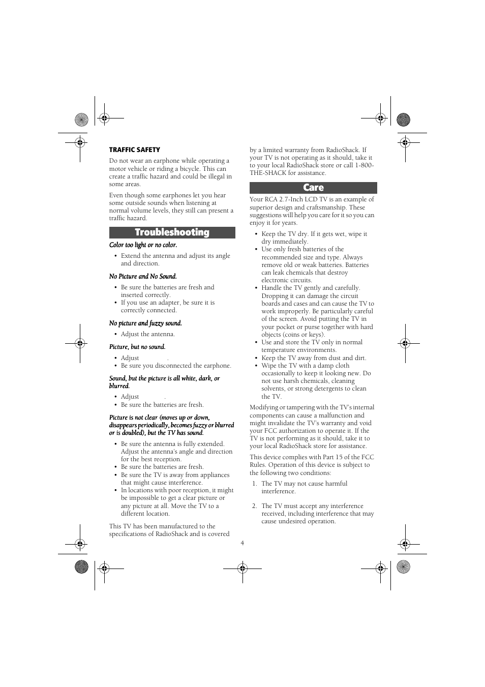 Radio Shack 08A99 User Manual | Page 4 / 6