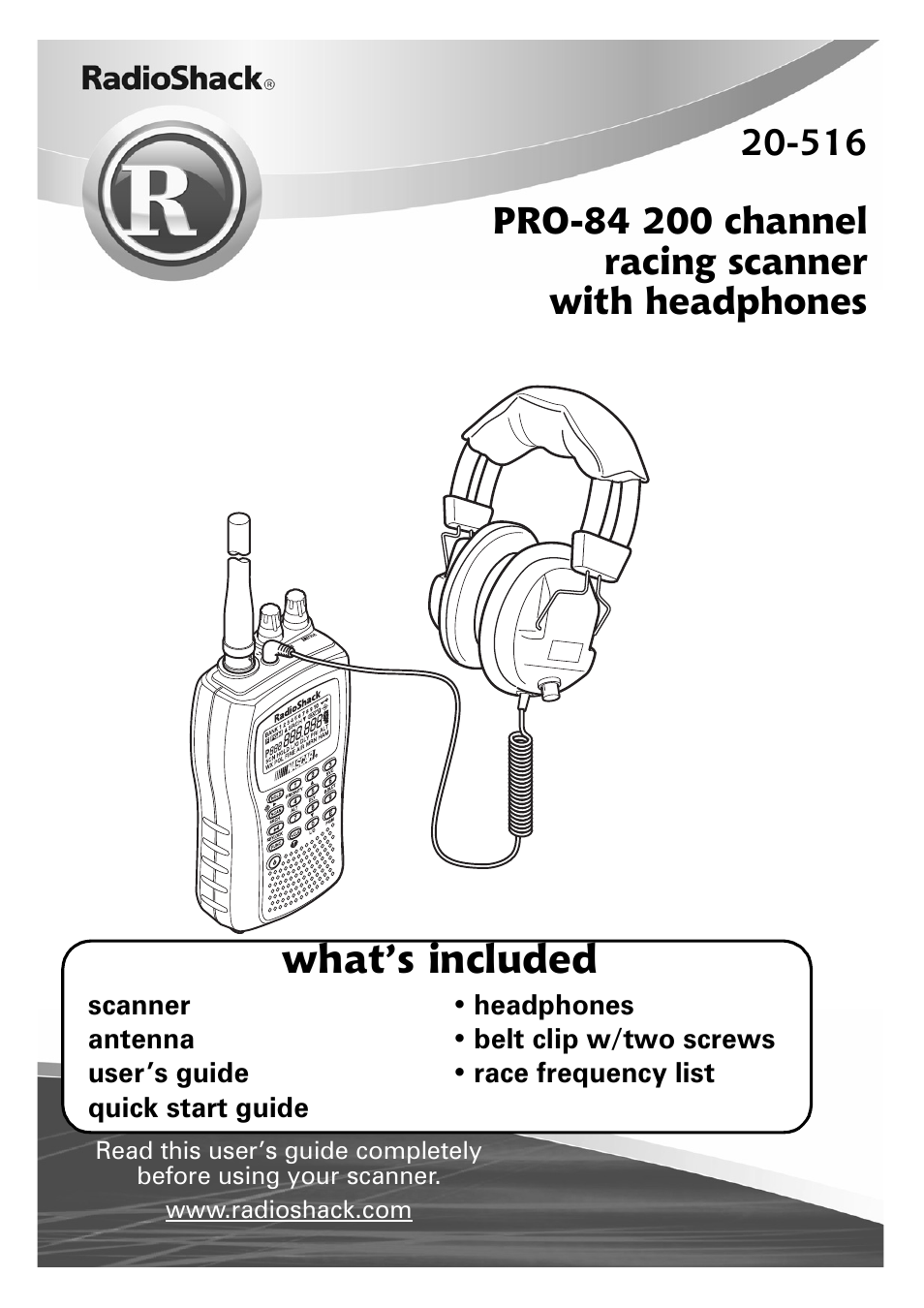 Radio Shack Pro 84 User Manual | 64 pages