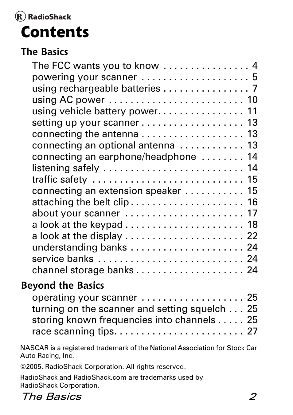 Radio Shack Pro 84 User Manual | Page 2 / 64