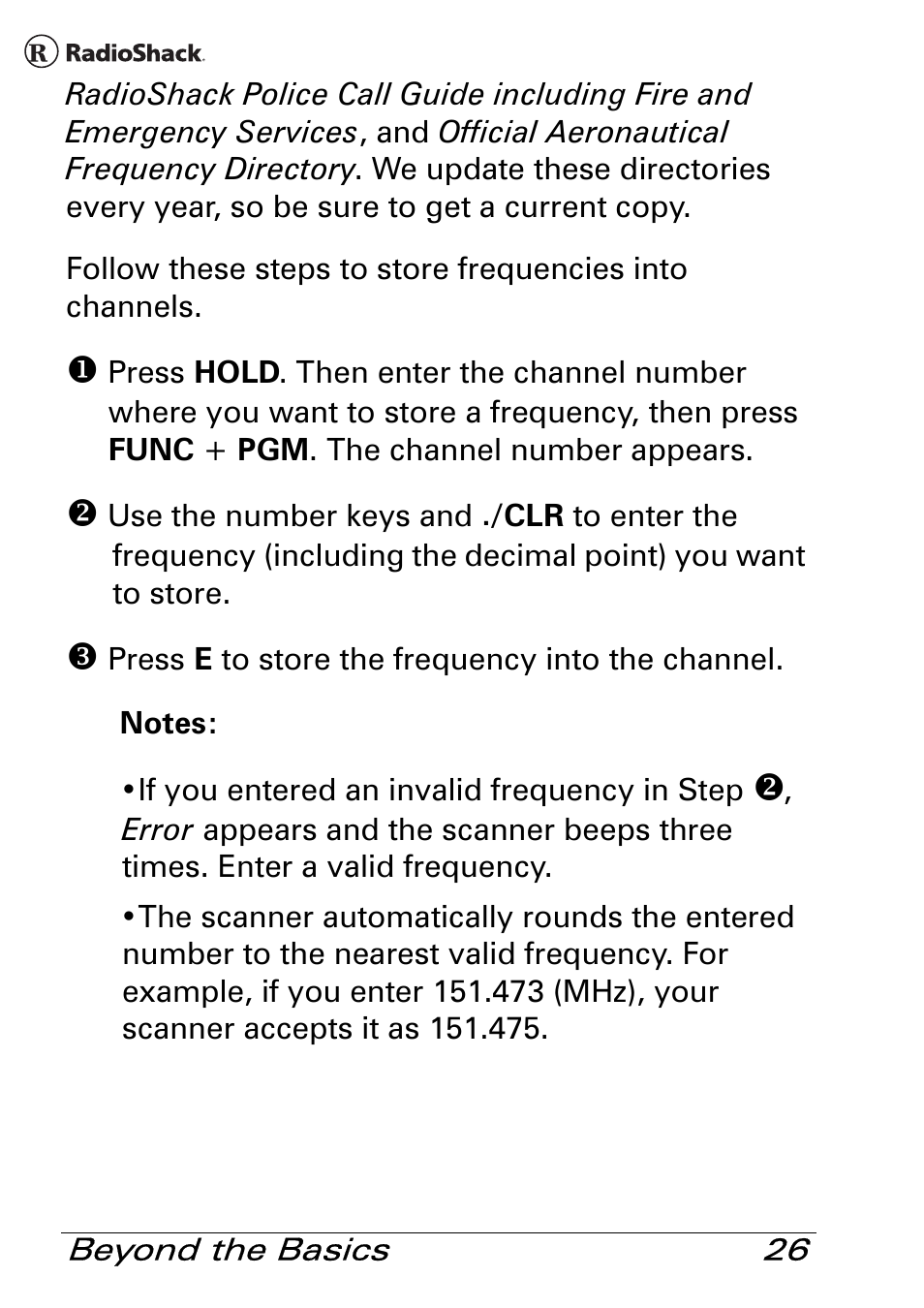 Radio Shack Pro 84 User Manual | Page 26 / 64