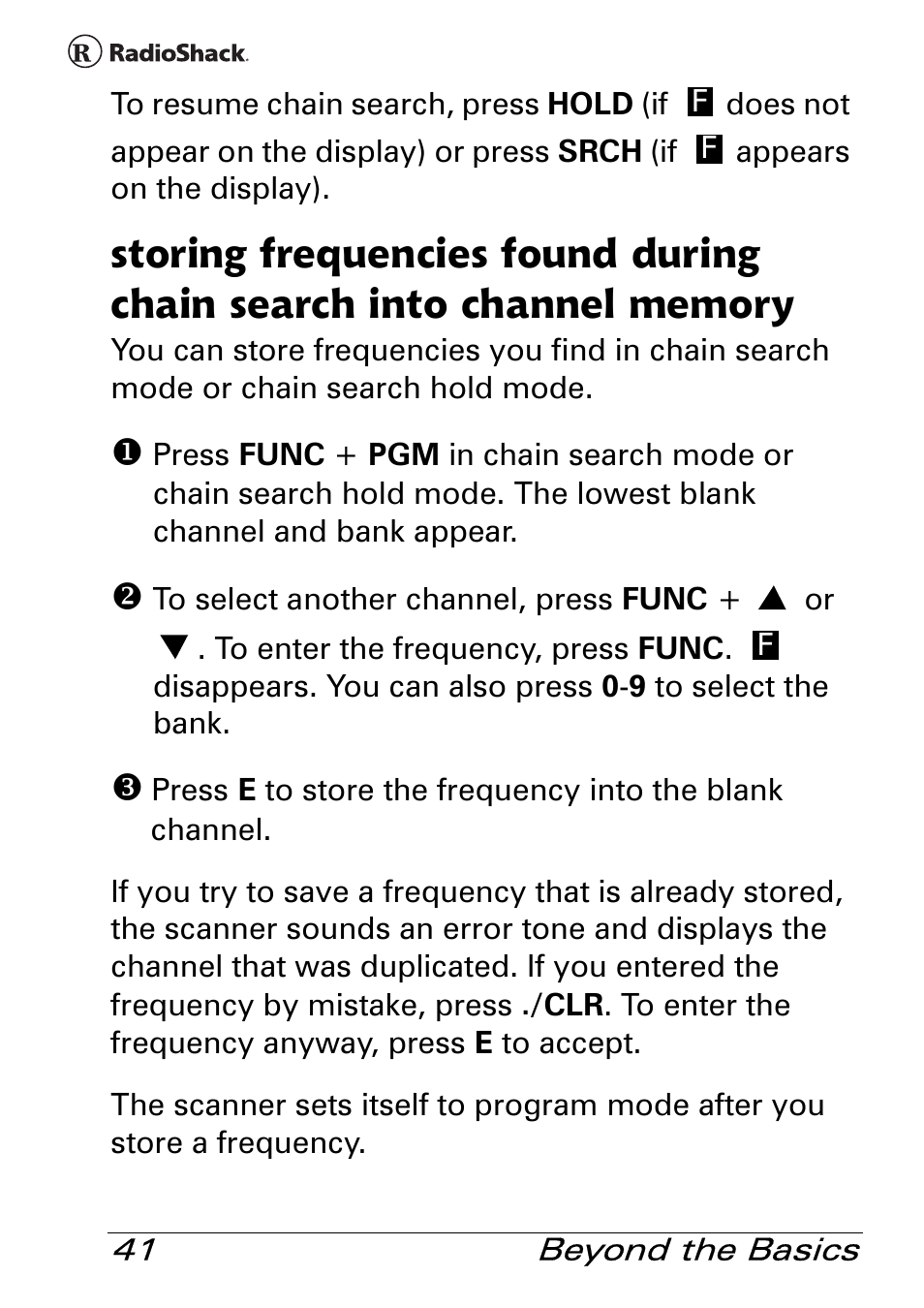 Radio Shack Pro 84 User Manual | Page 41 / 64