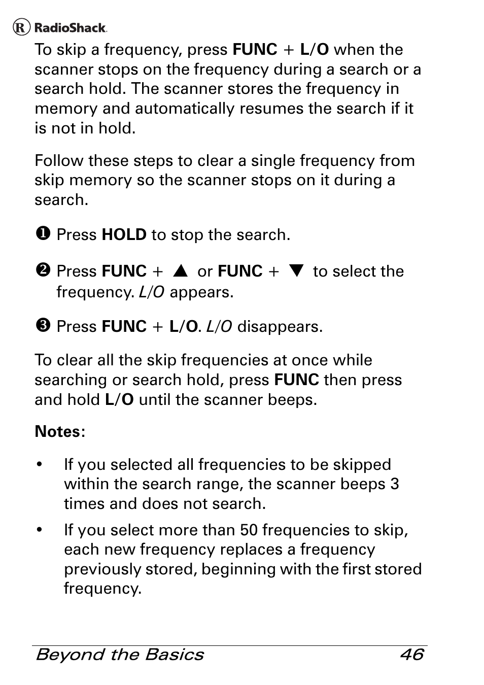 Radio Shack Pro 84 User Manual | Page 46 / 64