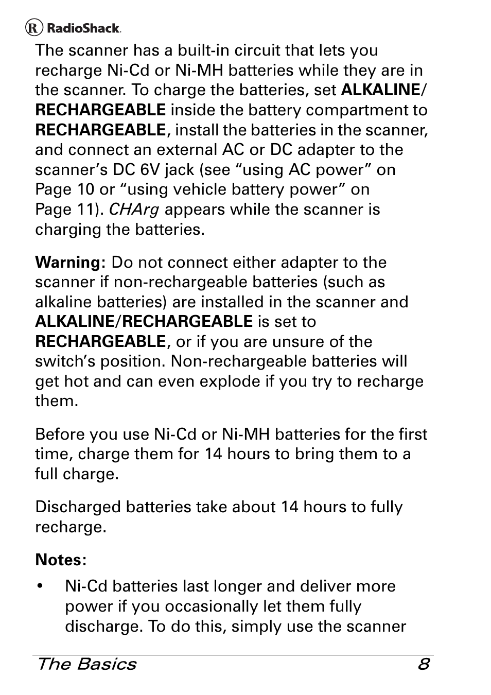 Radio Shack Pro 84 User Manual | Page 8 / 64