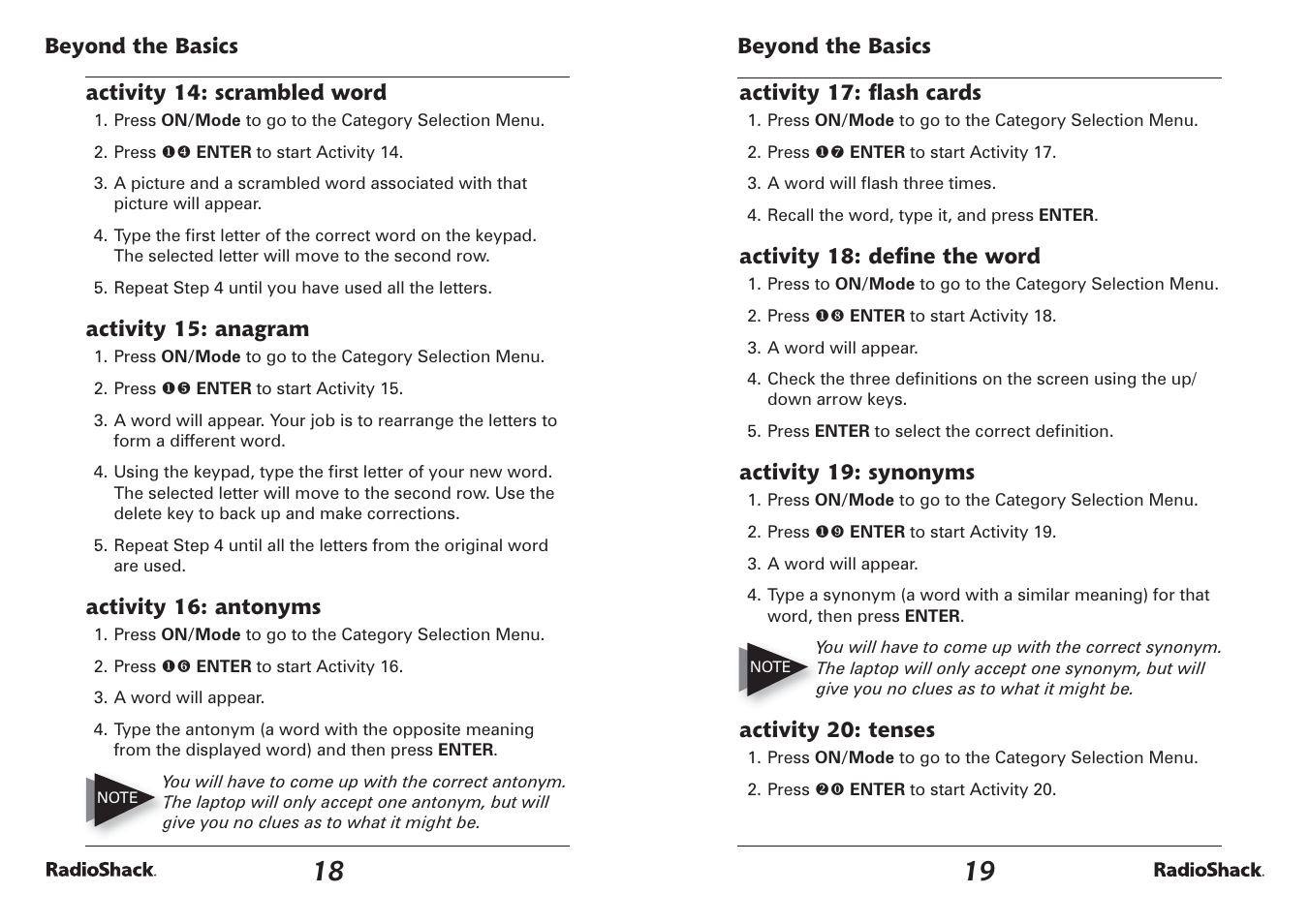 Radio Shack 60-2642 User Manual | Page 10 / 23