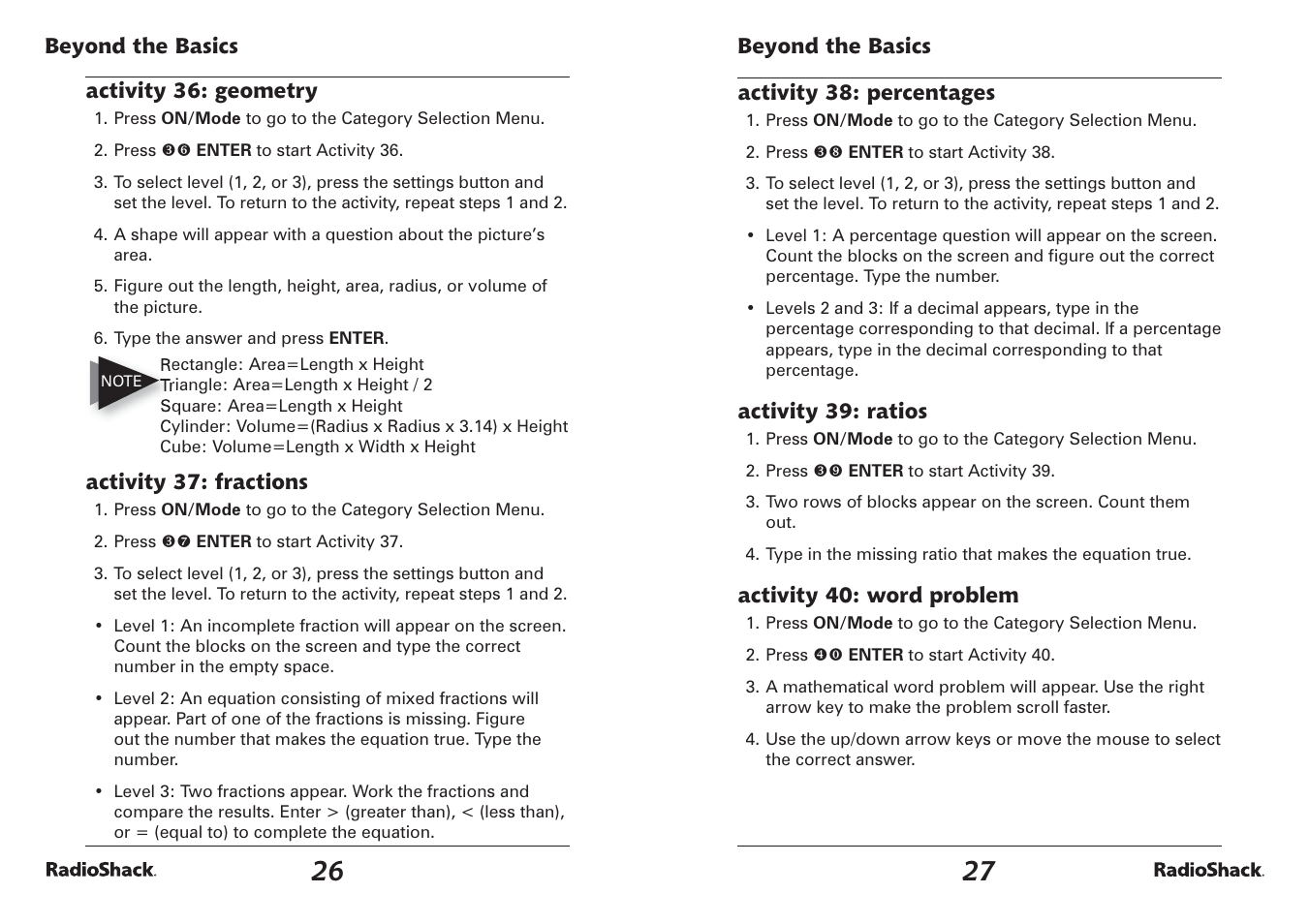 Radio Shack 60-2642 User Manual | Page 14 / 23