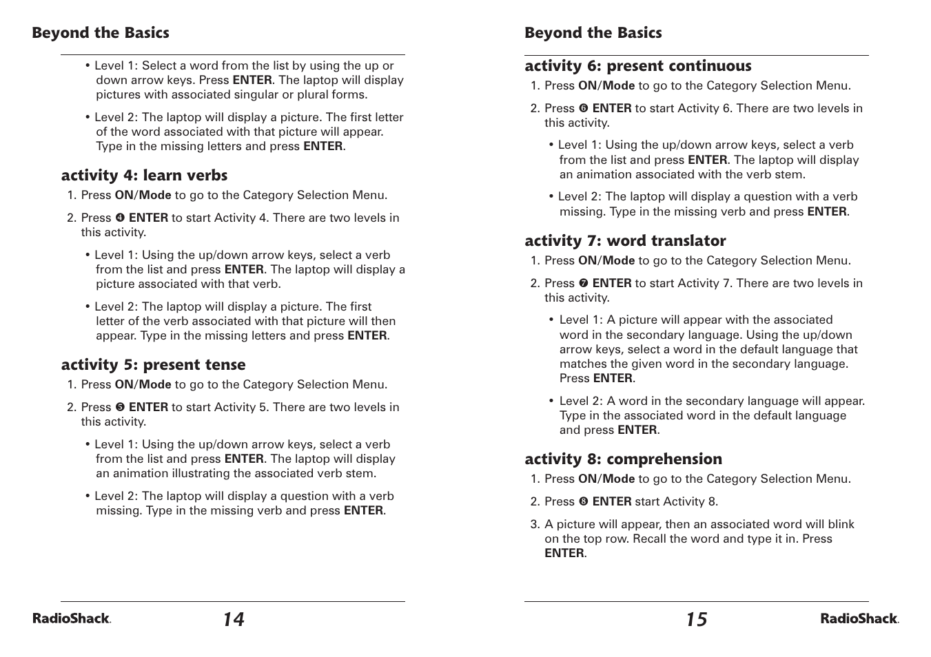 Radio Shack 60-2642 User Manual | Page 8 / 23