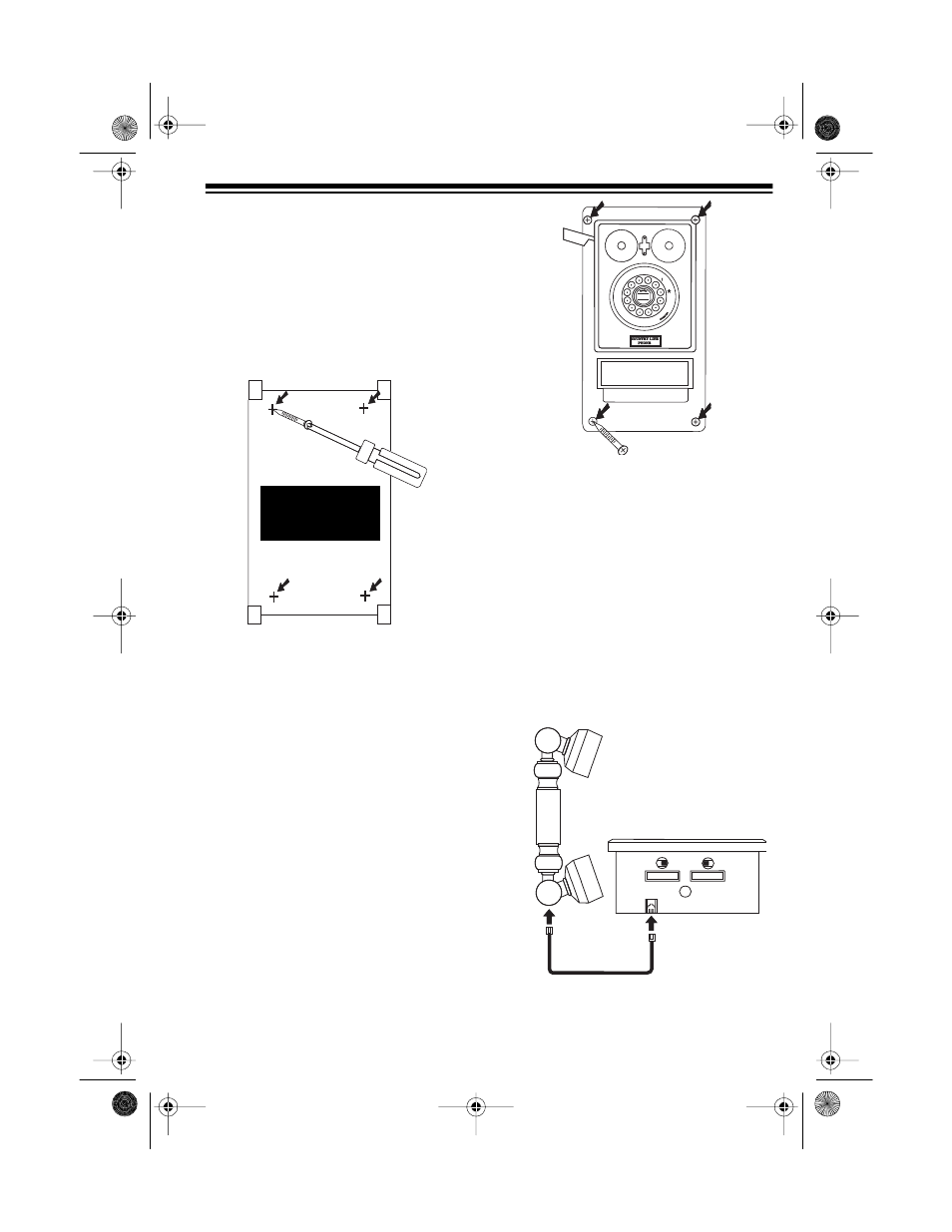 Connecting the phone, Mounting on plaster/lathe or solid wood, Paper template | Radio Shack COUNTRY LIFE 43-860 User Manual | Page 9 / 16