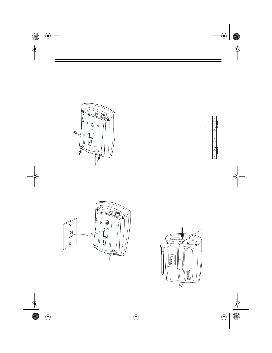 Mounting the base directly on the wall | Radio Shack ET-919 User Manual | Page 9 / 24