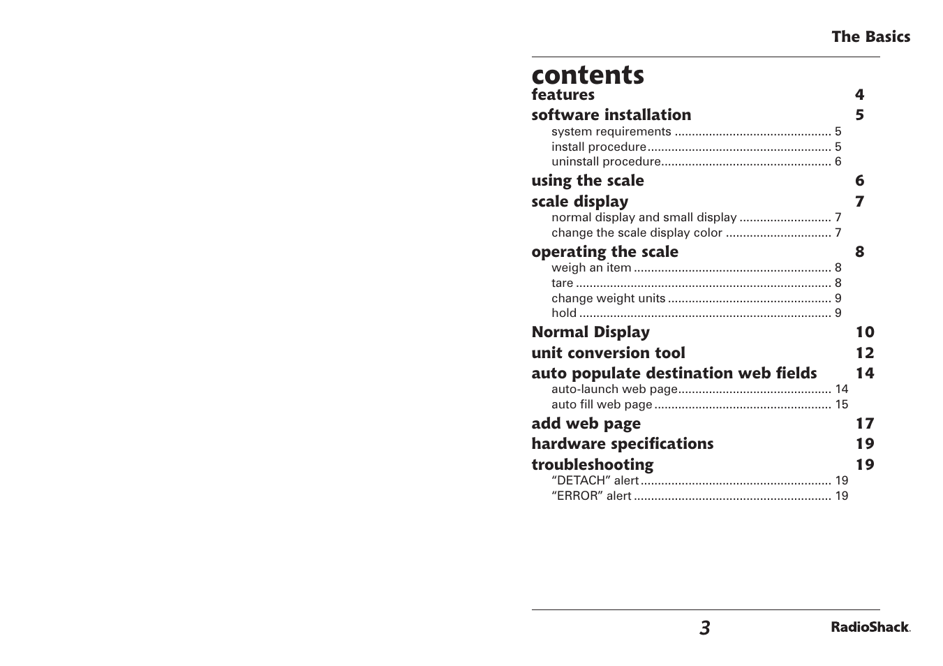 Radio Shack USB Electronic Scale User Manual | Page 2 / 11