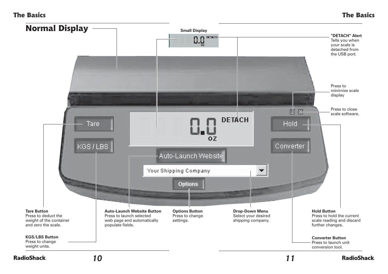 Normal display | Radio Shack USB Electronic Scale User Manual | Page 6 / 11