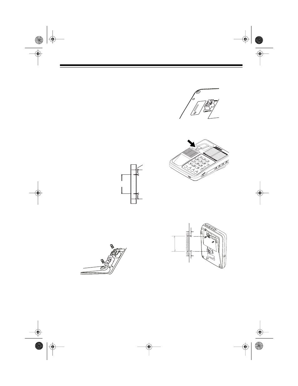 Mounting on a wall or wall plate | Radio Shack ET-652 User Manual | Page 7 / 20