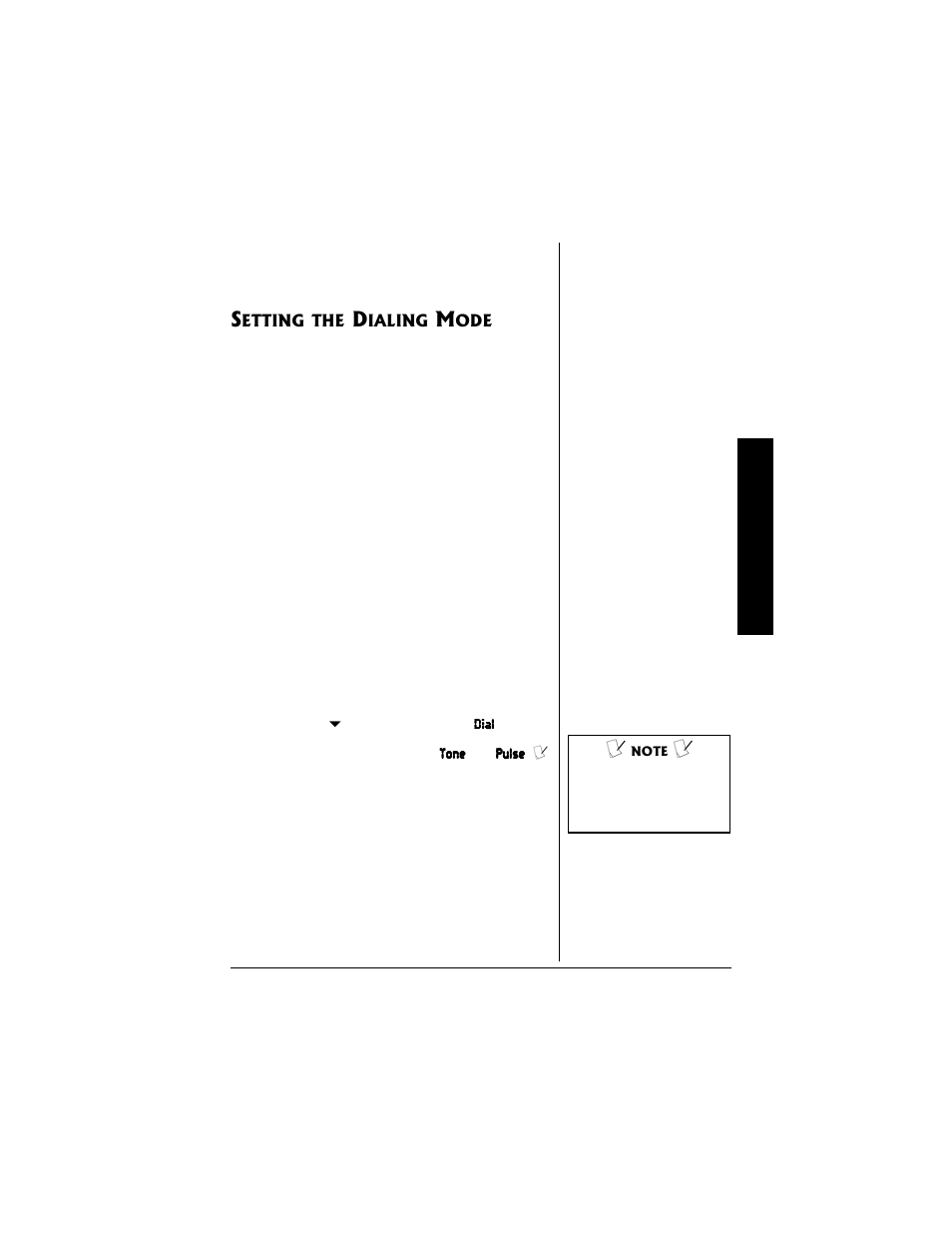 Setting the dialing mode . 11 | Radio Shack 43-3817 User Manual | Page 11 / 40