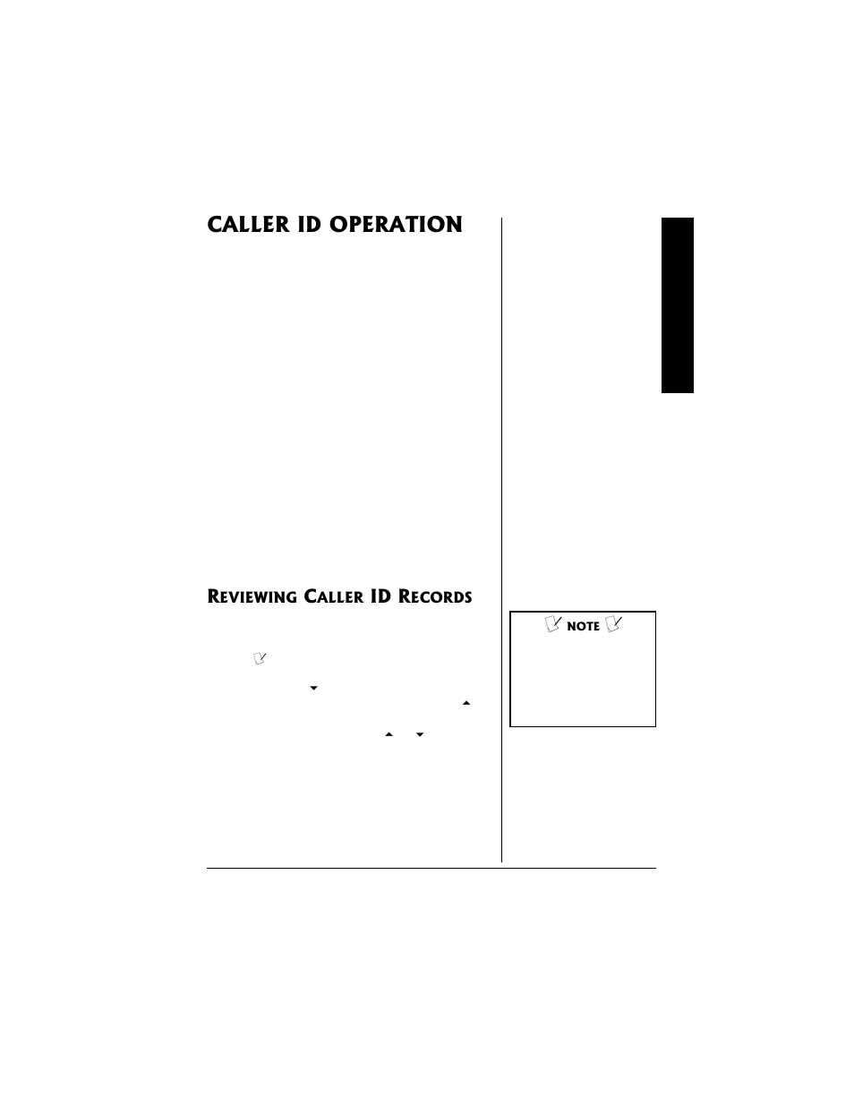 Caller id operation, Reviewing caller id records | Radio Shack 43-3817 User Manual | Page 23 / 40