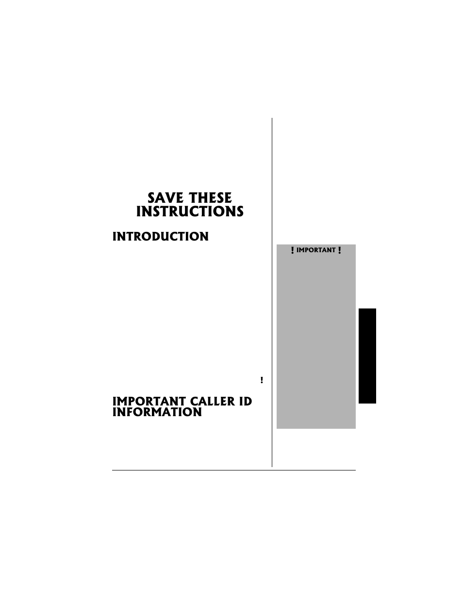 Introduction important caller id information | Radio Shack 43-3817 User Manual | Page 5 / 40