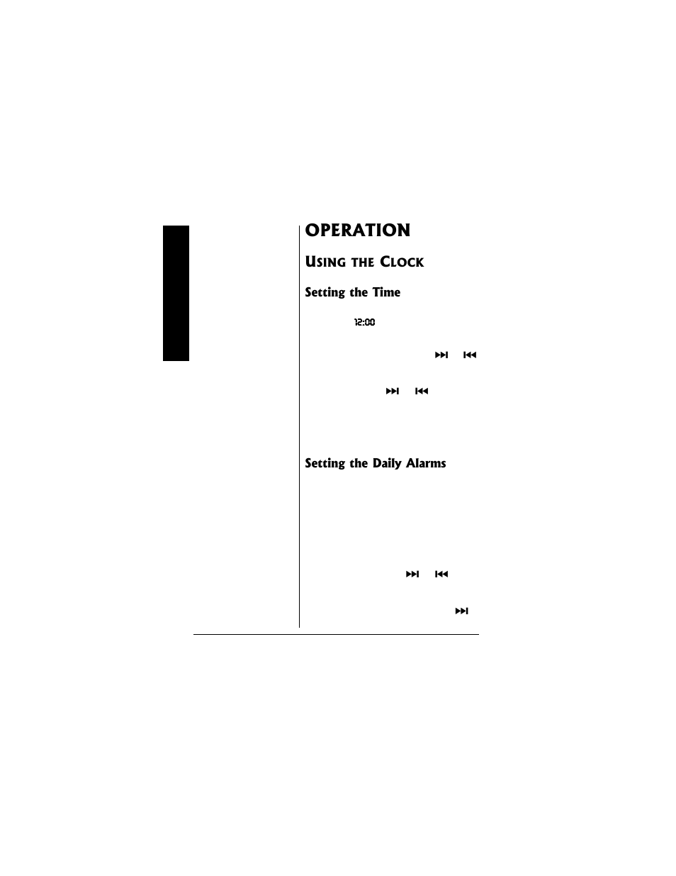 Operation, Using the clock | Radio Shack 12-1636 User Manual | Page 6 / 16