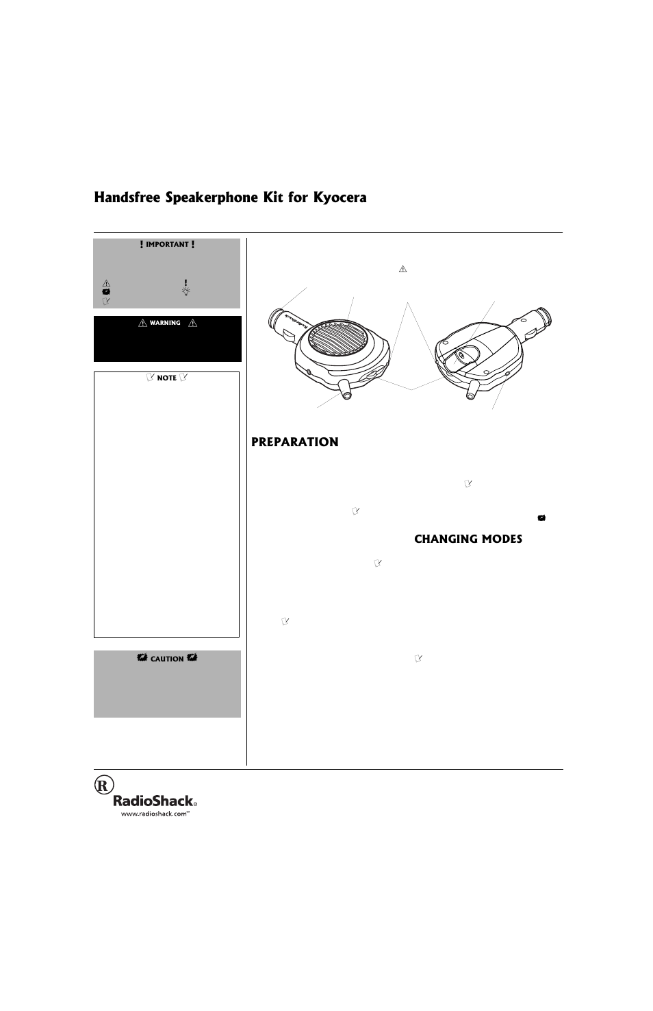 Radio Shack 17-919 User Manual | 2 pages