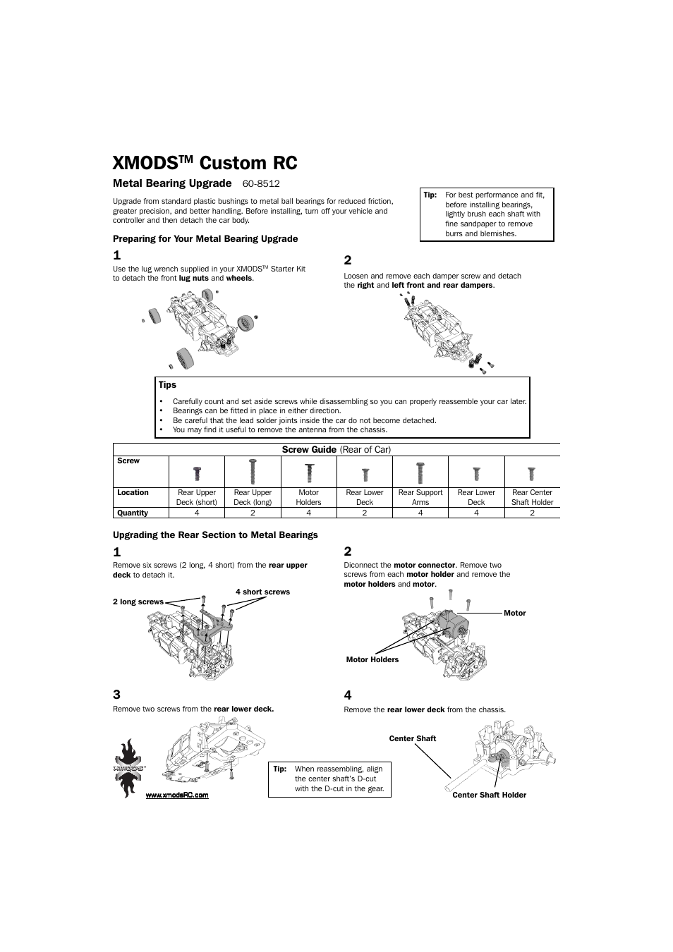 Radio Shack XMODS 60-8512 User Manual | 4 pages