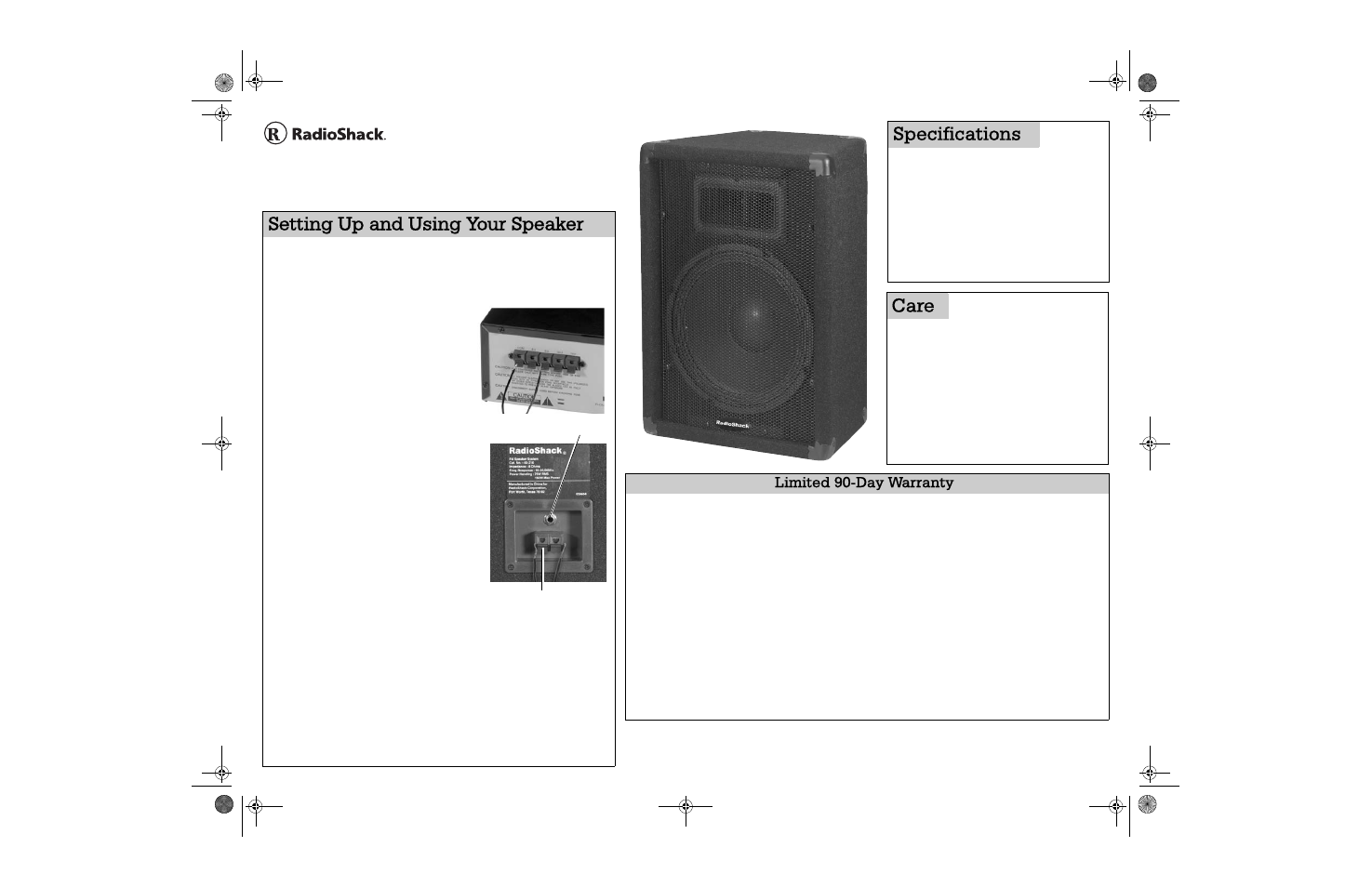 Radio Shack 40-210 User Manual | 1 page