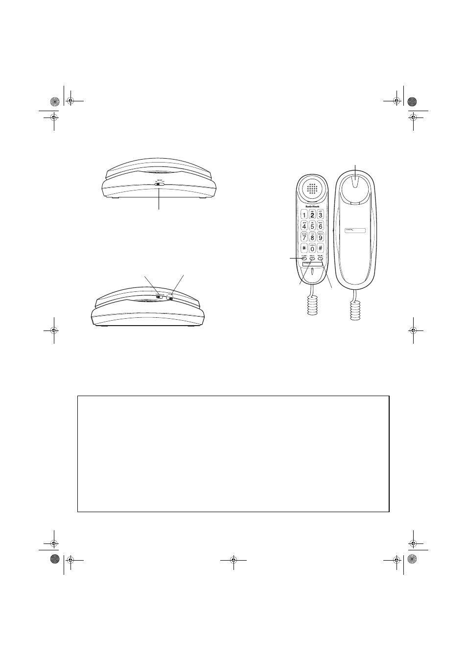 Using the phone | Radio Shack TRIM FONE ET-3222 User Manual | Page 2 / 2