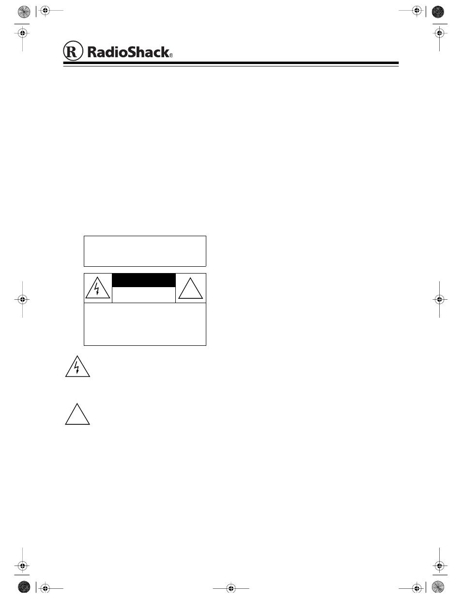 Radio Shack 23-420 User Manual | 4 pages