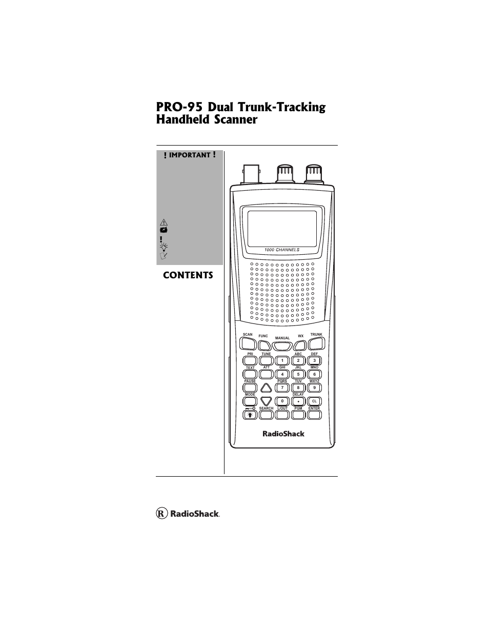 Radio Shack PRO-95 User Manual | 92 pages