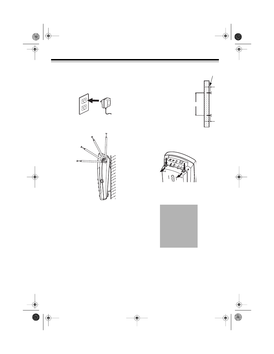 Mounting the base directly on the wall | Radio Shack TAD-1029 User Manual | Page 10 / 36