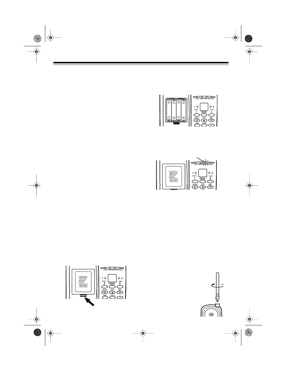 Installing backup batteries, Installing the handset’s antenna | Radio Shack TAD-1029 User Manual | Page 12 / 36