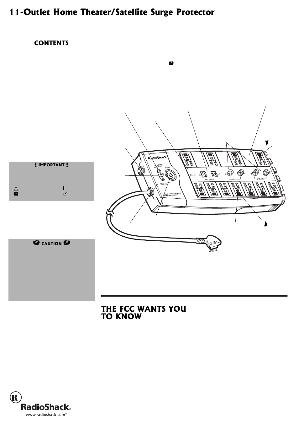 Radio Shack 61-2433 User Manual | 4 pages