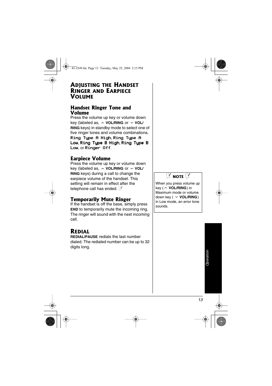Radio Shack 43-3549 User Manual | Page 13 / 36