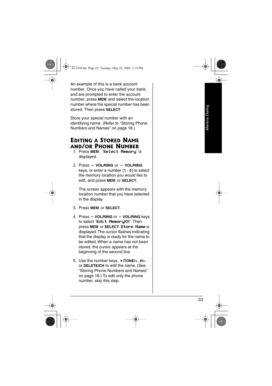 Radio Shack 43-3549 User Manual | Page 23 / 36